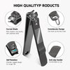 FACEMADE Nail Clipper, Stainless Steel Fingernails & Toenails Clippers & Nail File Sharp with Case, Set of 2